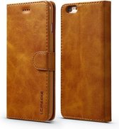 Voor iPhone 6 Plus / 6s Plus LC.IMEEKE Horizontale lederen flip-hoes met kalfsleer, met houder en kaartsleuven en portemonnee (geel)