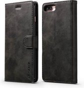 Voor iPhone 8 Plus / 7 Plus LC.IMEEKE Horizontale lederen flip-hoes met kalfsleer, met houder en kaartsleuven en portemonnee (zwart)