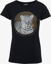TwoDay dames T-shirt met luipaard - Blauw - Maat M