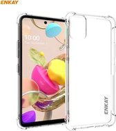 Voor LG K42 Hat-Prince ENKAY Helder TPU schokbestendig hoesje Zachte antislip hoes