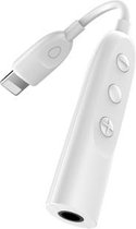 Baseus voor iPhone 7 & 7 Plus Liper-serie 8-pins mannelijk naar 3,5 mm vrouwelijke audioadapterkabel met draadbedieningsknop, geen ondersteuning voor iOS 10.3.1 of hoger mobiele telefoons (wi