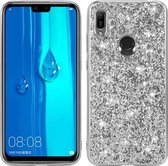 Voor Huawei Y6 Prime Glittery poeder schokbestendig TPU-hoesje (zilver)