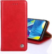 Voor Samsung Galaxy S20 FE niet-magnetische retro textuur horizontale flip lederen tas met houder & kaartsleuven & portemonnee (rood)