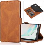 Voor Samsung Galaxy Note 10 Plus Retro Magnetische Sluiting Horizontale Flip Leren Case met Houder & Kaartsleuven & Fotolijst & Portemonnee (Bruin)