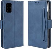 Voor Samsung Galaxy M51 Wallet Style Skin Feel Calf Pattern Leathe Voor Samsung Galaxy M51 Wallet Style Skin Feel Kalfspatroon lederen tas met aparte kaartsleuf, met aparte kaartsleuf (blauw)