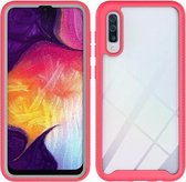 Voor Samsung Galaxy A50 Starry Sky Solid Color Series schokbestendige pc + TPU beschermhoes (rood)