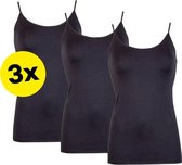 Beeren Dames Hemd Brigitte Zwart - Spaghetti Bandjes - M - 3-Pack