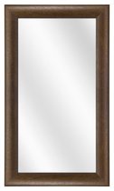 Spiegel met Ronde Houten Lijst - Koloniaal - 40 x 120 cm