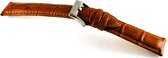 Horlogeband-20mm-diloy superior-echt leer-bruin-gevuld-croco-20 mm