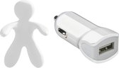 Celly Autolader Usb Giulio & Cesare 12 X 2 Cm Wit 2-delig