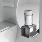 Inbouw Toilet Reserve Rolhouder - Mat-chroom look - Stock4Rolls