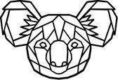 Hout-Kado - Koala - Small - Zwart - Geometrische dieren en vormen - Hout - Lasergesneden- Wanddecoratie