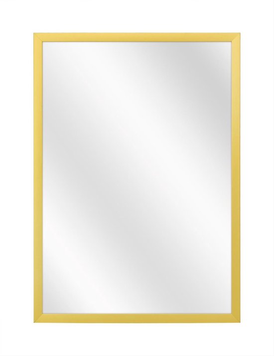 Spiegel met Luxe Aluminium Lijst - Mat Goud - 40 x 50 cm