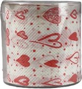 Toiletpapier Wc Papier hartjes - Rood / Wit - Papier - 300 vellen - Valentijnsdag - Valentijn