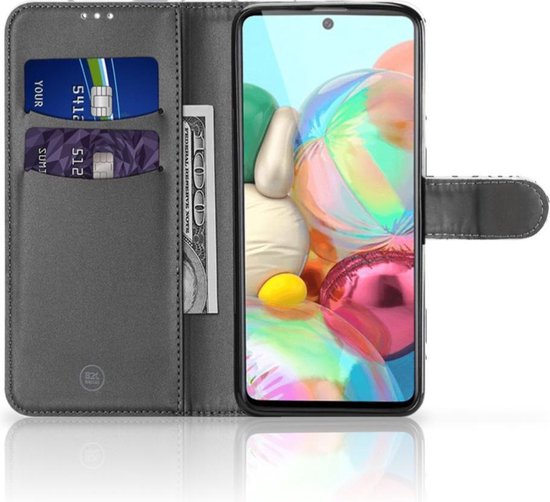 Samsung Galaxy A71 Hoesje Leaves Blue
