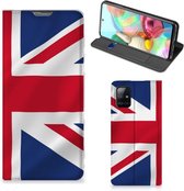 Stand Case Geschikt voor Samsung Galaxy A71 Telefoonhoesje Groot-Brittannië Vlag