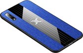 Voor Huawei Honor 9X XINLI stiksels Textue schokbestendig TPU beschermhoes (blauw)