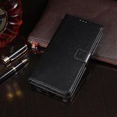 Voor Geschikt voor Xiaomi Redmi Note 9S idewei Crazy Horse Texture horizontale flip lederen tas met houder & kaartsleuven & portemonnee (zwart)