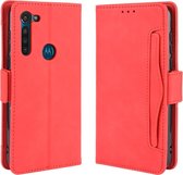 Voor Motorola Moto G8 Power Wallet Style Skin Feel Calf Pattern Leather Case, met aparte kaartsleuf (rood)