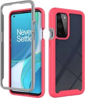 Voor OnePlus 9 Pro Starry Sky Solid Color Series schokbestendige pc + TPU beschermhoes (rood)