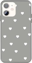 Voor iPhone 11 Meerdere Love-hearts Pattern Colorful Frosted TPU telefoon beschermhoes (grijs)