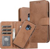 Voor Samsung Galaxy S9 Retro 2 in 1 Afneembare Magnetische Horizontale Flip TPU + PU Leren Case met Houder & Kaartsleuven & Fotolijst & Portemonnee (Bruin)