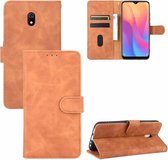 Voor Xiaomi Redmi 8A Effen Kleur Huidgevoel Magnetische Gesp Horizontale Flip Kalfsstructuur PU Lederen Case met Houder & Kaartsleuven & Portemonnee (Bruin)