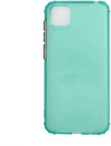 Voor Huawei Y5p Color Button Doorschijnend Frosted TPU Vierhoekige Airbag Schokbestendige Case (Groen)