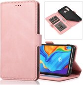 Voor Huawei P30 Lite Retro Magnetische Sluiting Horizontale Flip Leren Case met Houder & Kaartsleuven & Fotolijst & Portemonnee (Rose Goud)