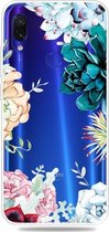 Voor Xiaomi Redmi 7 / Y3 3D-patroon afdrukken Extreem transparante TPU-telefoonhoes (The Stone Flower)
