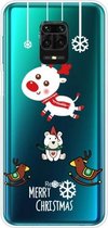 Voor Xiaomi Redmi Note 9S Christmas Series Transparante TPU beschermhoes (Trojan Bear Deer)