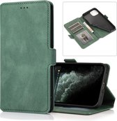 Retro magnetische sluiting horizontale flip lederen tas met houder & kaartsleuven & fotolijst & portemonnee voor iPhone 12/12 Pro (groen)