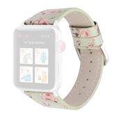 Plum-serie lederen vervangende horlogebanden voor Apple Watch Series 6 & SE & 5 & 4 44 mm / 3 & 2 & 1 42 mm (groen)