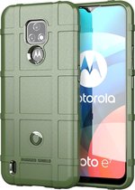 Voor Motorola Moto E7 2020 Volledige dekking schokbestendig TPU-hoesje (groen)