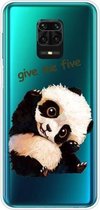 Voor Geschikt voor Xiaomi Redmi Note 9S schokbestendig geverfd TPU beschermhoes (vechtende panda)
