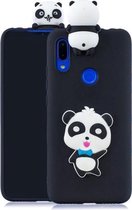 Voor Xiaomi Redmi 7 3D Cartoon Pattern Shockproof TPU beschermhoes (Blue Bow Panda)