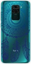 Voor Xiaomi Redmi Note 9 schokbestendig geverfd transparant TPU beschermhoes (dromenvanger)