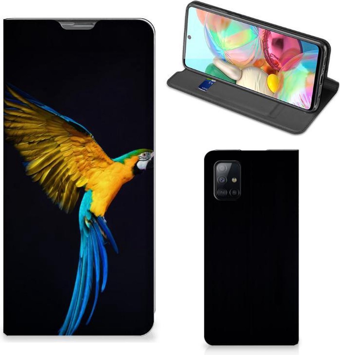 Samsung Galaxy A71 Hoesje maken Papegaai