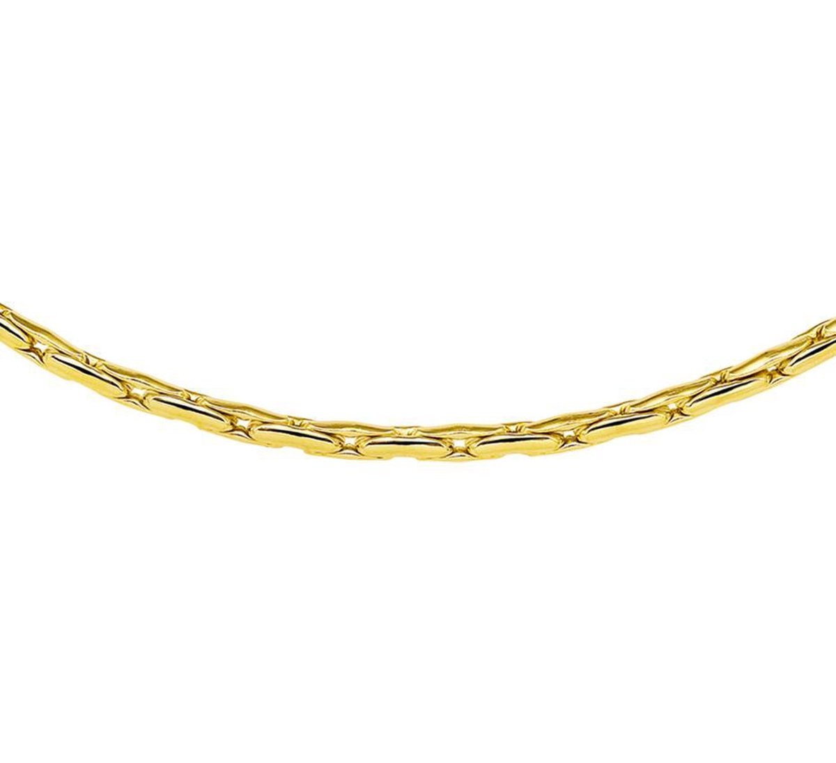 ZilGold 14k gouden collier met daarin een kern van 925 zilver.
