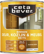 CetaBever Binnen Deur, Kozijn & Meubel Beits - Zijdeglans - Rustiek Eiken - 750 ml