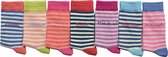 Meisjes sokken 7-paar - Ecole - maat 31/34 - verschillende kleurtjes - hoogwaardige katoen - Multipak