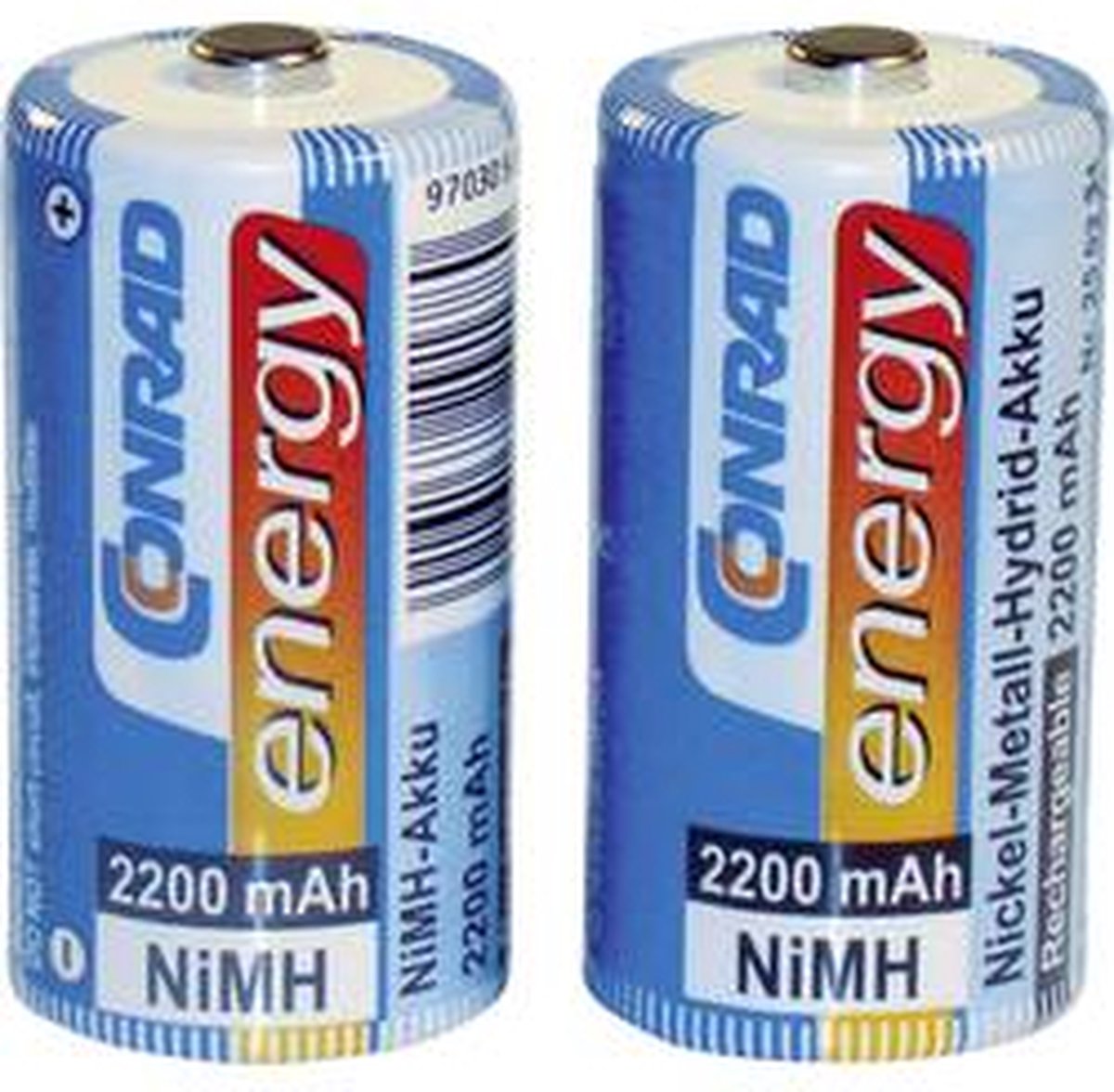 Oplaadbare C batterij (baby) Conrad energy HR14 NiMH 1.2 V 2200 mAh 2 stuk(s)