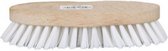 Schrobber - Handborstel - Wasborstel hout met Nylonvezel en neus - 18 cm - Set 2 stuks