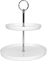 Gusta Etagere 2 laags wit chroom handvat