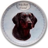 Wandbord My Best Friend Doberman, bord op standaard, hondenkop, kado