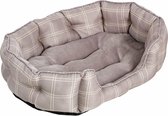 Country Check Ovaal Huisdierbed - Groot - hondenmand-bed - 22 - 80 - 60 cm