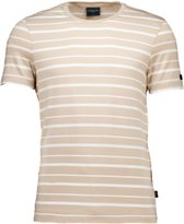 Cavallaro Napoli - Heren T-Shirt - Marino R-Neck  - Beige - Maat L