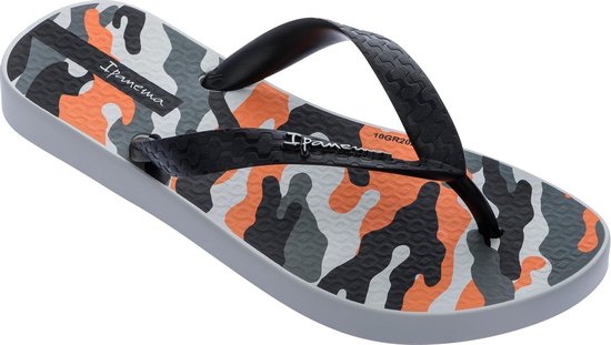 Ipanema Classic Kids Slippers Heren Junior - Grey/Black/Orange - Maat 29/30