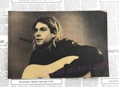 Poster Kurt Cobain | Vintage papier | Grunge | Rock | Nirvana | Hard rock | Classic rock |