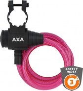 Axa zipp spiraalkabelslot 120 cm roze click systeem eenvoudig rose